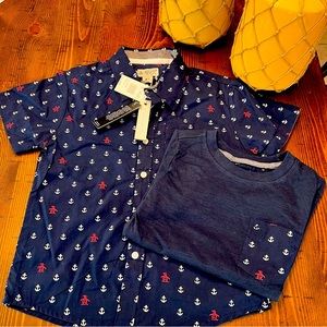 Original Penguin wear matching shirt set